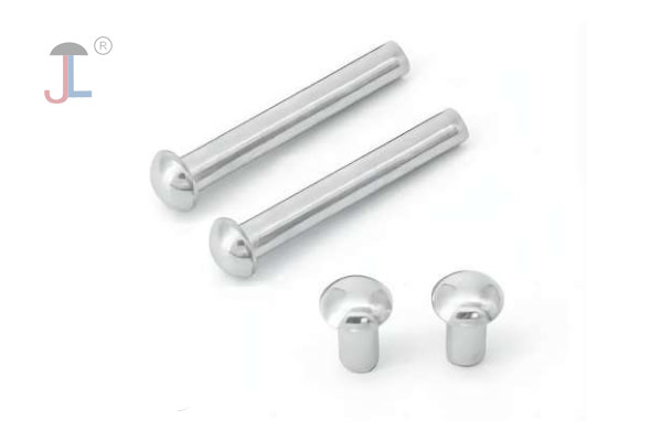 How to use round head rivets without a through hole