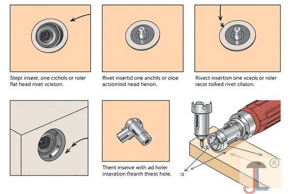 How to install flat head rivets
