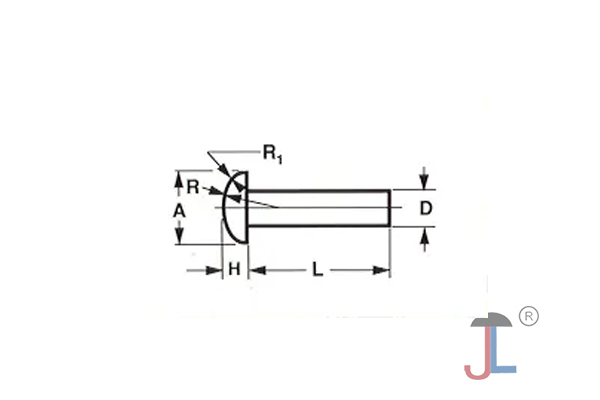 Mushroom Head Aluminum Solid Rivets