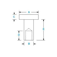 Semi-Tubular Flat Rivet